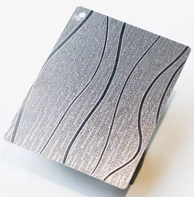 Grade 201 Mirror Surface Embossed Stainless Steel Sheet with Double PVC Film for Decorative Wall Panels