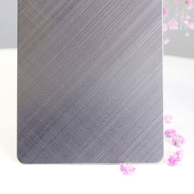 Grey Cross Hairline Stainless Steel Sheet Four Feet Metal Plate