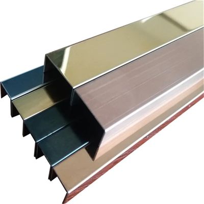 Good price 304 Stainless Steel U Profile Tile Trim with PVD Color Coating for Interior and Exterior Use online