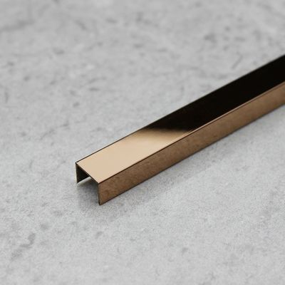 Rose Gold U Profile Stainless Steel 304 Corner Tile Trim