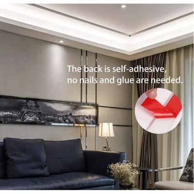 Good price Gold Mirror PVD Color Coated 201 Stainless Steel Tile Trim Flat Tape Adhesive Roll for Edge Protection online