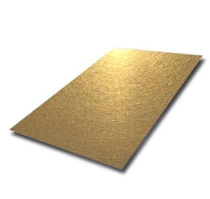 Good price Gold PVD Coating 304 Stainless Steel Vibration Sheet Decoration Plate 1219x2438mm online