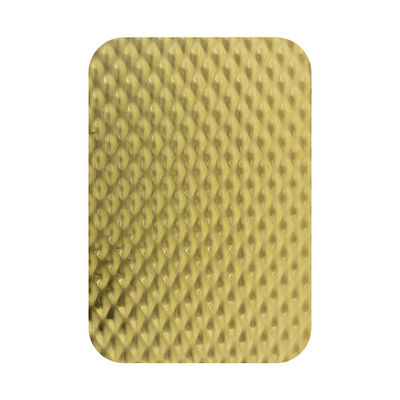 Good price Gold Mirror Finish 304 201 Stainless Steel Embossed Sheet with 0.85mm Thickness for Decorative Wall Panels online