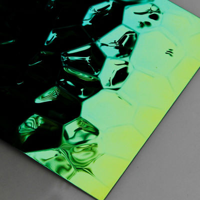 Hammered Green Color Stamped Decorative Stainless Steel Plate