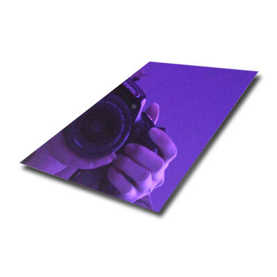 PVD Violet Mirror Finish Decorative Stainless Steel Sheet with 0.3-1.2mm Thickness and 1219*2438mm Size