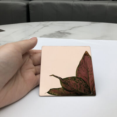 PVD Coated Bronze Mirror 201 Grade Stainless Steel Decorative Plate with 6K/8K Surface Finish