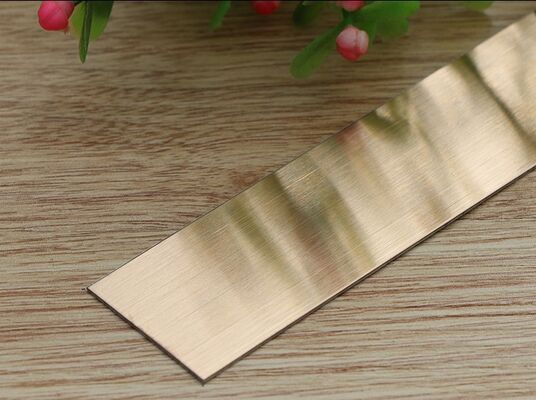 PVD Coating Hairline Finished Stainless Steel Edge Trim Flat Roll for Flexible and Durable Tile Protection