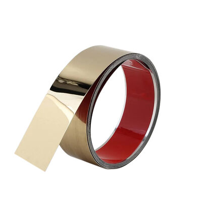 Good price 201 PVD Gold Mirror Metal Stainless Steel Adhesive Roll Flat Tape online