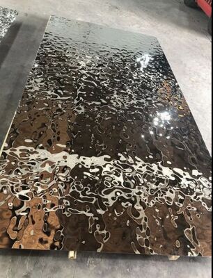 Luxury Mirror Water Ripple Stainless Steel Sheets for Designer Ceilings