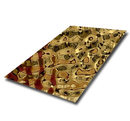 Good price Mirror Gold Water Ripple 304 Stainless Steel Sheet for Wall & Ceiling online