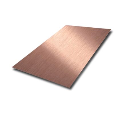 SS304 Hairline Rose Gold Stainless Steel Sheet Decorative Color Metal Plate