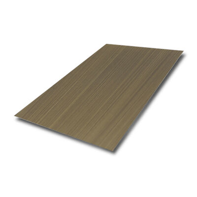 Bronze Blackened 0.65mm Thickness 304 Grade Hairline Stainless Steel Sheet