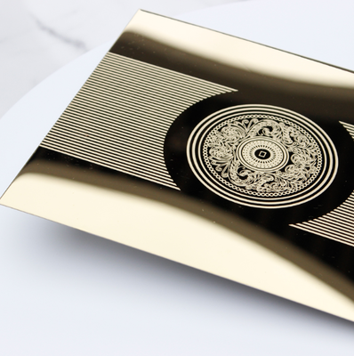 New Custom Decorative Etched Stainless Steel Elevator Pattern Plate