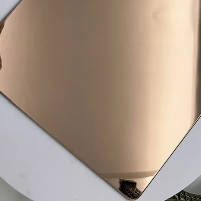 304 Rose Gold Mirror Stainless Steel Sheet for Elevator & Hotel Decor