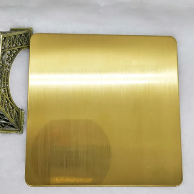 Durable Titanium Gold Brushed Stainless Steel Panel 1220x2440