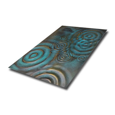 304 Stainless Steel Embossed Sheet with Raindrop Ripple Pattern and 0.85mm Thickness for Decorative Use