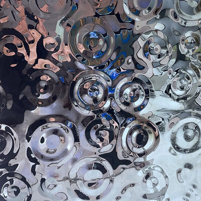 201 Stainless Steel Water Ripple Decorative Sheet with 0.65mm Thickness and Black Color Coating