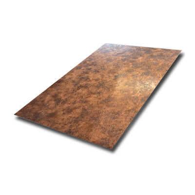 304 Grade Stainless Steel Sheet with Rose Gold Coating and 0.65mm Thickness for Retail Space Decoration
