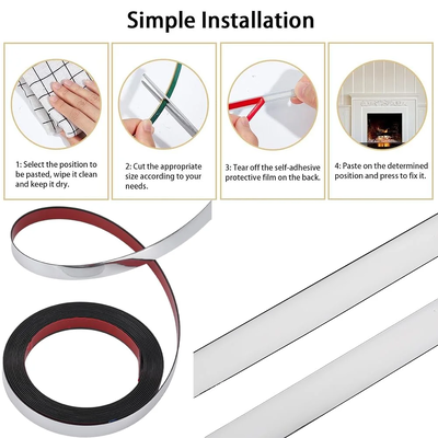 Peel and Stick Stainless Steel Metallic Contact Paper Roll for Kitchen & Appliance Upgrade