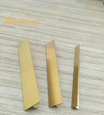 Golden Coated Stainless Steel Tile Trim POSCO Material T Shape