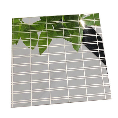 304 Stainless Steel Silver Mirror Finish Etched Stainless Steel Sheet 1219x3048mm for Wall Decoration