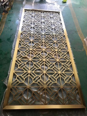 Antique Brass Stainless Steel Room Divider Wall Divider ODM Available