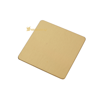 Gold Hairline Stainless Steel Sheet SS304 Material With 8c PVC Film