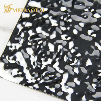 Good price Black Mirror Water Ripple Stainless Steel Sheet 201 Grade 2438mm Size for Luxury Wall and Ceiling Decoration online