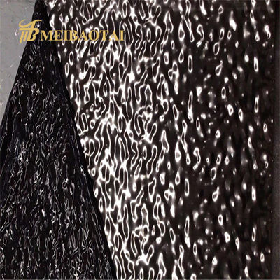 Good price Silver Mirror Finish 304 Stainless Steel Water Ripple Sheet with 70 Micron PVC Film for Decorative Wall Panels online