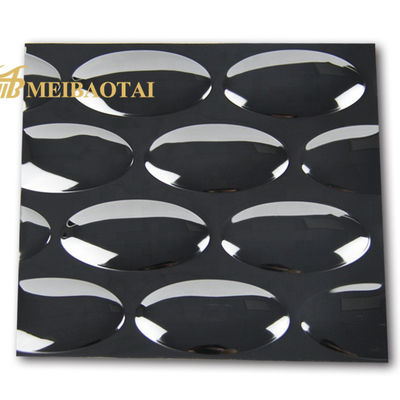 0.85mm Thickness Black Oval Pattern Embossed Stainless Steel Sheet Grade 201 for Decorative Applications