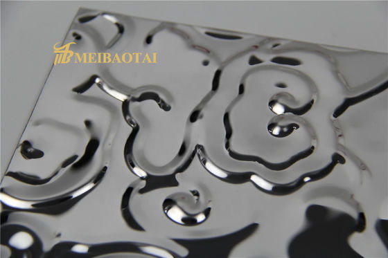3048mm Length Mirror Surface Double PVC Film Embossed Stainless Steel Sheet for Wall Panel Decoration
