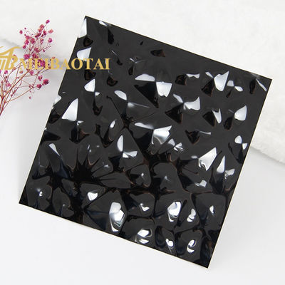 Black Mirror Embossed Stainless Steel Sheet 0.85mm Thickness GB Standard for Ceiling and Door Decoration