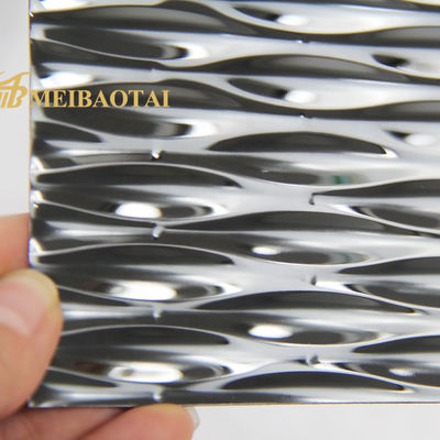 Good price Bullet Pattern Embossed Stainless Steel Sheet with Double 7C Black And White PVC and 0.65mm Thickness for Wall Cladding online