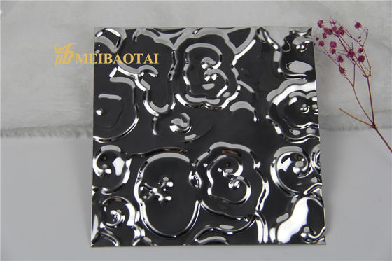Good price Stamped Embossed Stainless Steel Sheet with 40 Elongness and Mirror Surface for Walls 0.75mm Thickness online
