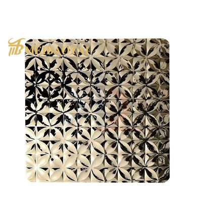 Good price 201 Stainless Steel Gold Silver PVD Coated 0.85mm Thickness Embossed Stainless Steel Sheet for Decorative Plate online
