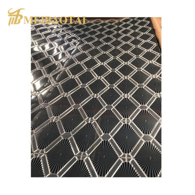 Double Color Plating Embossed Stainless Steel Sheet with 0.85mm Thickness and Rose Color Coating