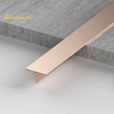 Good price 10FT Length Stainless Steel Tile Trim with Rose Gold PVD Coating and 201 Grade for Decorative Metal Edge Trim online