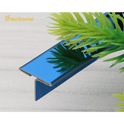 Bending 304 Stainless Steel Tile Edge Trim T8 X 3048mm For Corner