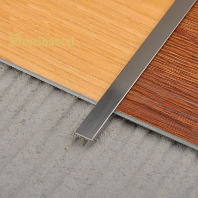 Hairline Finish 304 Stainless Steel T Shape Tile Trim with 20mm Width for Corner Protection