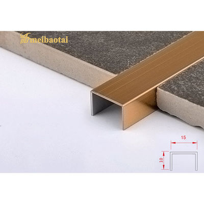ASTM Standard 12mm Stainless Steel Tile Trim with 0.65mm Thickness for Floor Edge Protection