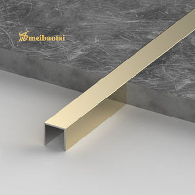 304 Stainless Steel U Channel Tile Trim with 7c PVC Film and HV200 Hardness for Decorative Protection