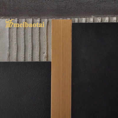 7c PVC Stainless Steel Floor Transition Strip with 0.65mm Thickness and Hairline Surface U Edging