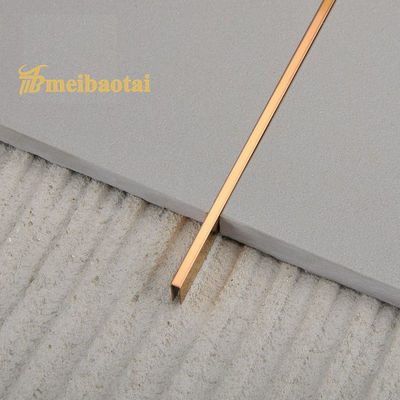 PVD Rose Golden 6mm Stainless Steel Tile Trim U Profile with JIS Standard for Wall Decorative
