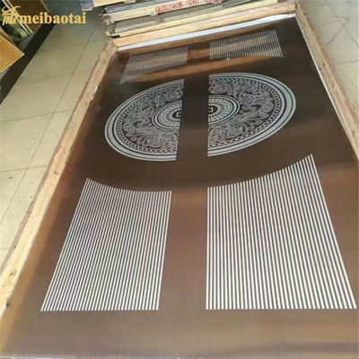 Good price 0.95mm Thickness 304 Stainless Steel Plate with Etched Design for Elevators in 1219x2438mm Size online