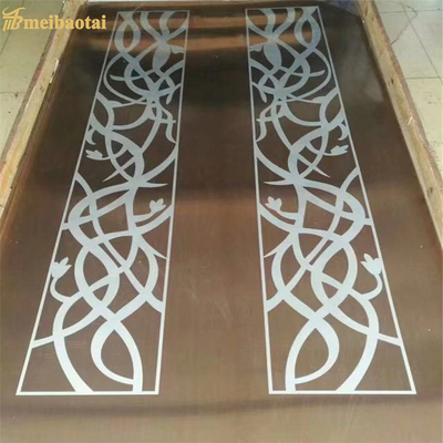 1500mm Width Etched Stainless Steel Sheet For Elevator Decorative