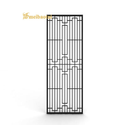 Good price PVD Black Coated Hairline Design Stainless Steel Room Divider with Customized Size for Home and Hotel online