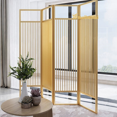 201 Stainless Steel Room Divider PVD Brass Treatment For Living Room