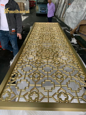 Good price PVD Coated 201 Stainless Steel Room Divider with Customized Size and EN Standard online