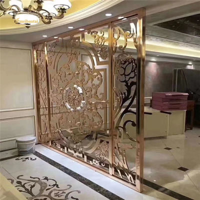 Good price CNC Cutting Aluminum 8mm Thickness Rose Gold Metal Room Divider Partition online