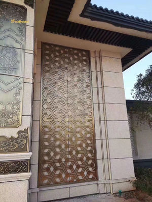 Good price Customized Design Rose Gold Coated 8mm Thickness Stainless Steel Room Divider Decorative Screen Partition online